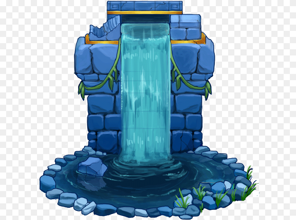 Animation Transparent Clipart Animated Waterfall Cartoon Gif, Architecture, Fountain, Water, Outdoors Png