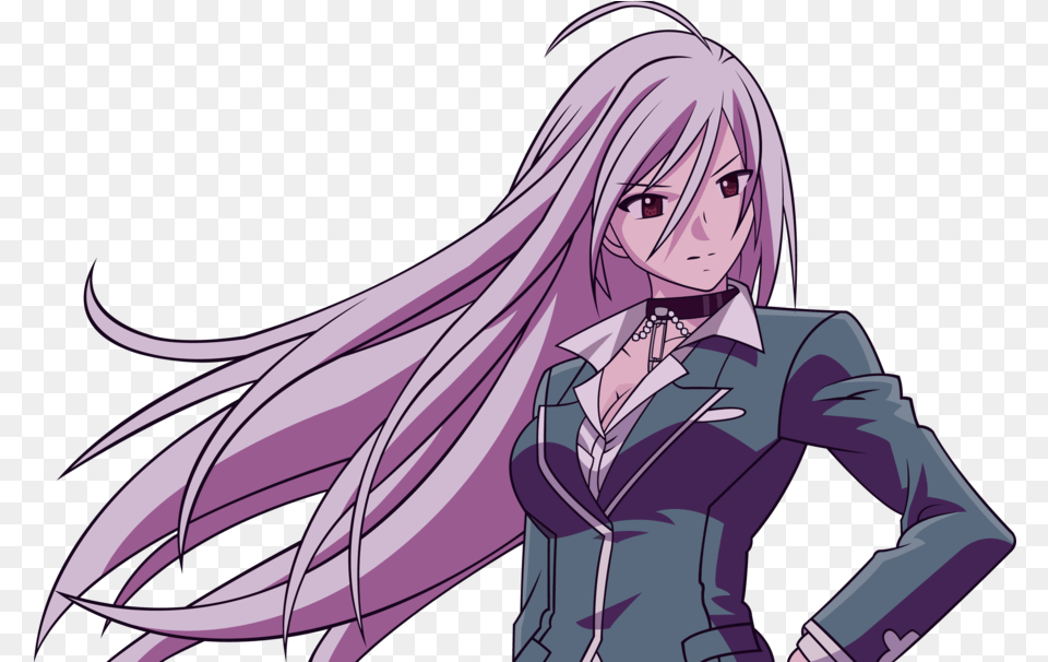 Anime Vampire Pink Hair And Manga Girl Rosario Vampire Clear Background, Adult, Publication, Person, Female Png Image