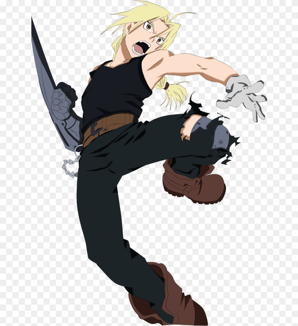 Anime Edward Elric And Fullmetal Alchemist Fictional Character, Book, Comics, Publication, Adult Free Transparent Png