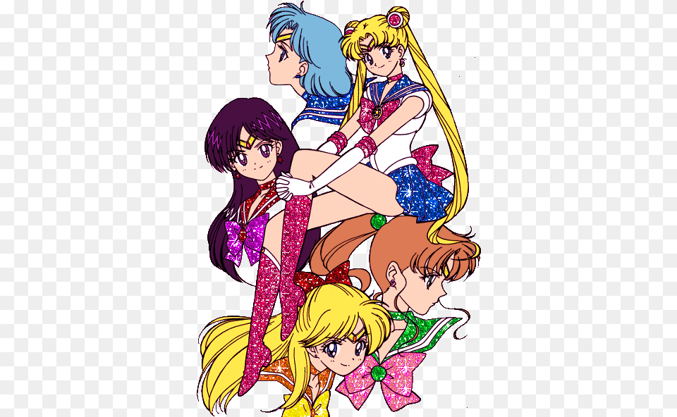Anime Glitter Gif And Sailor Moon Sailor Moon Wallpaper Iphone, Publication, Book, Comics, Manga Free Transparent Png