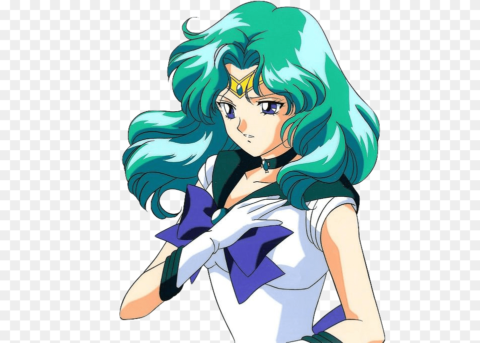 Anime Sailor Moon Neptune And Color Hair Sailor Moon Sailor Neptune Adult, Book, Comics, Female Free Transparent Png