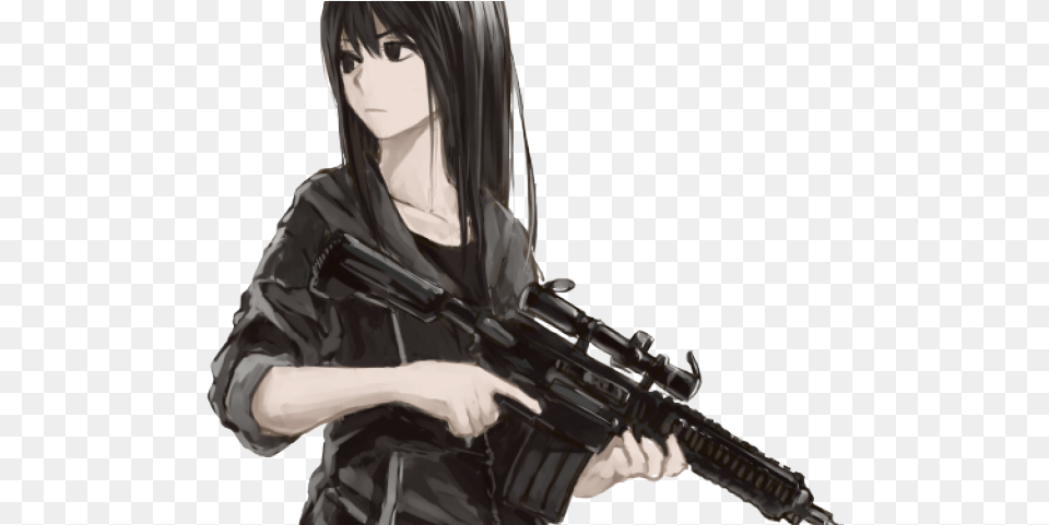 Anime, Gun, Weapon, Rifle, Firearm Png