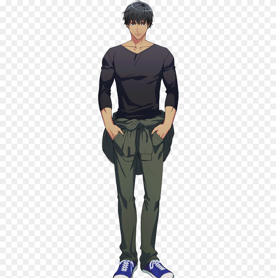 Anime, Adult, Person, Pants, Man Png Image