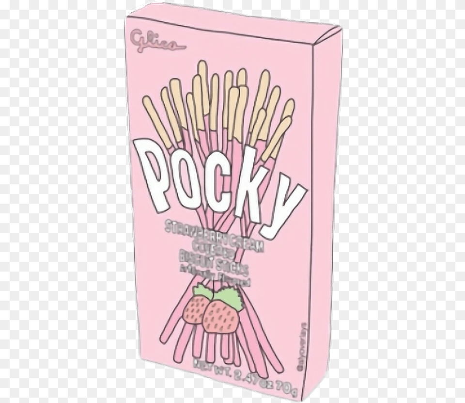 Anime Aesthetic Pink Pocky Pockygame Food Strawberry Pocky Kawaii, Cutlery, Sweets Free Png Download