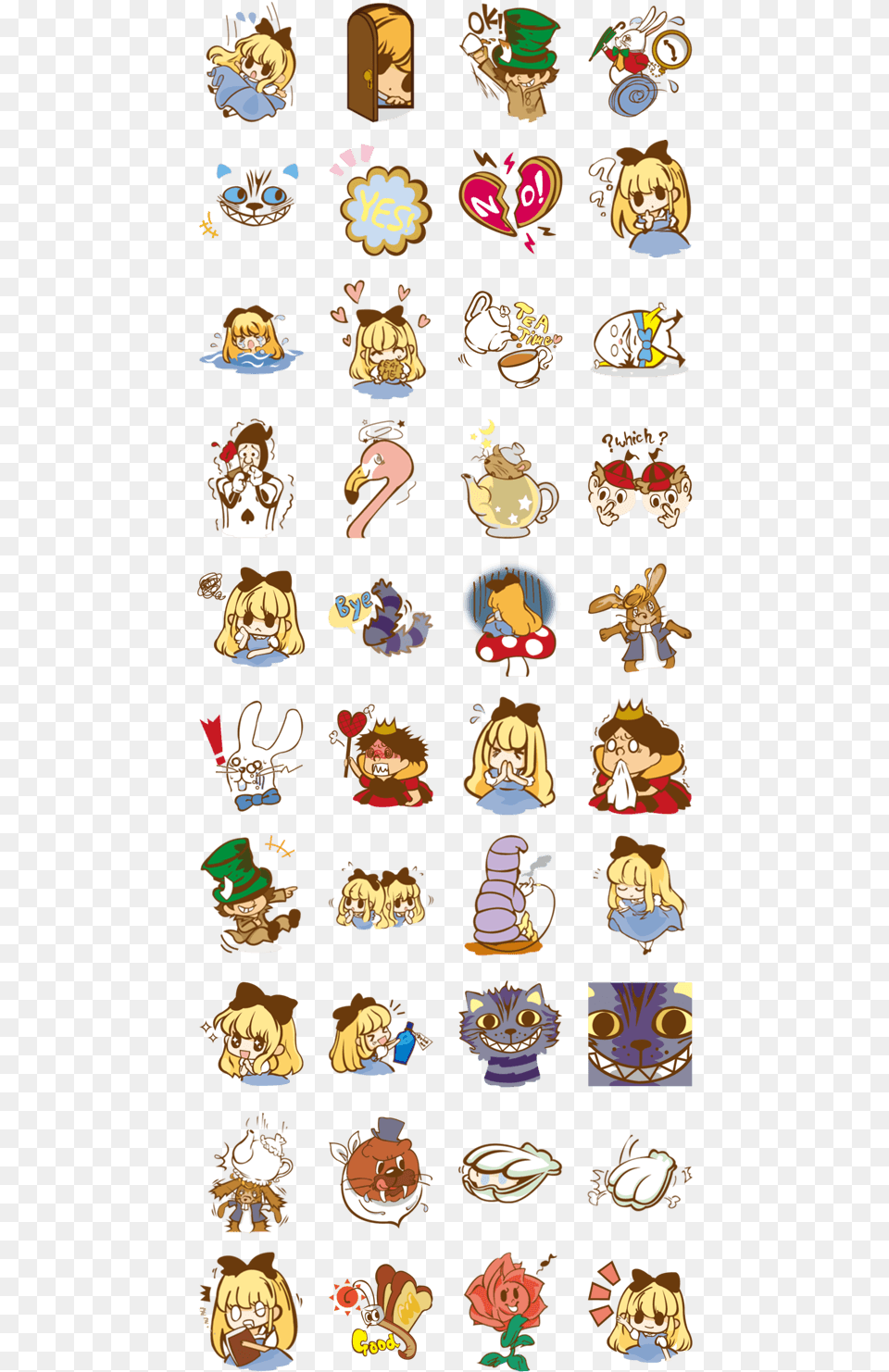Anime Alice In Wonderland Stickers, Book, Comics, Publication, Person Free Transparent Png