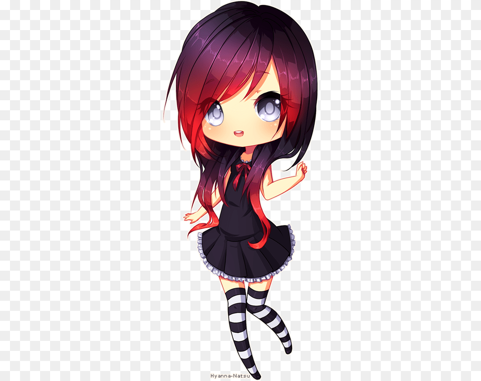 Anime And Chibi Anime Emo Chibi Girl, Book, Comics, Publication, Person Free Png Download
