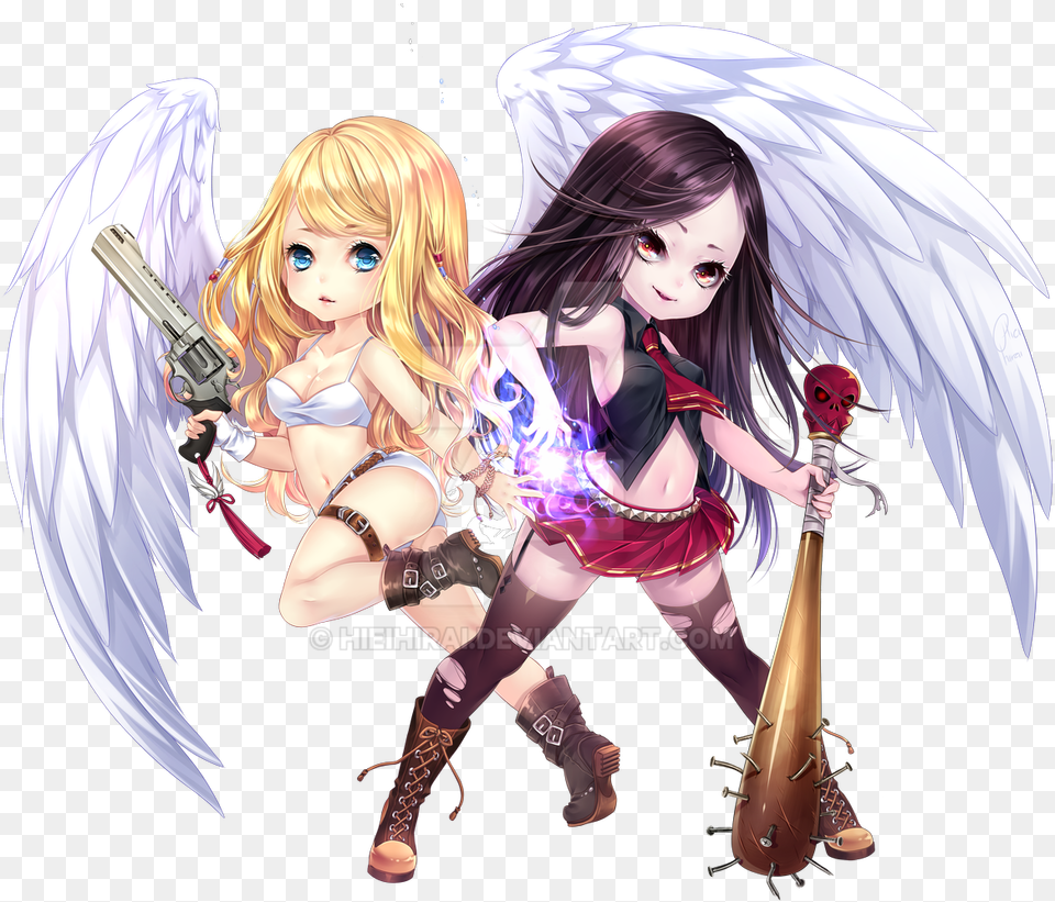 Anime Angel And Demon, Publication, Book, Comics, Adult Free Transparent Png