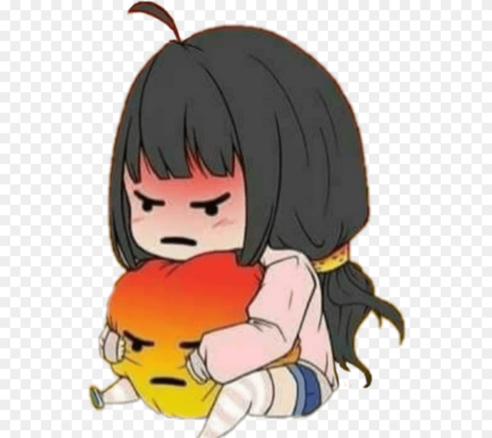 Anime Angry Cute Chibi Girl Emoji Me Cute Angry Anime Girl, Baby, Book, Comics, Person Free Png