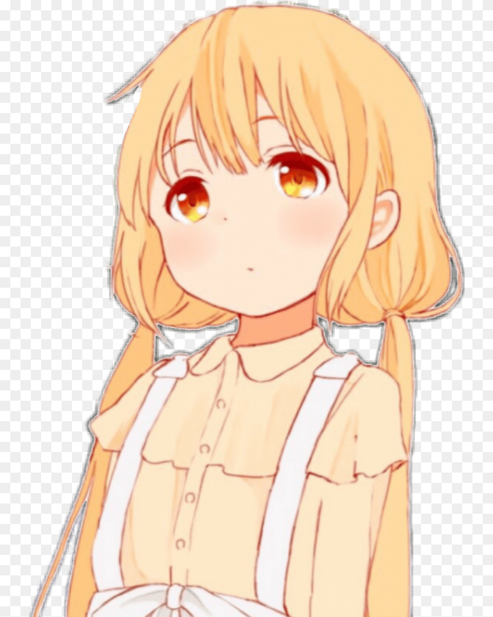 Anime Animegirl Animeaesthetic Girl Loli Lolitaanimegirl Anime Girl With Yellow Hair, Adult, Publication, Person, Female Free Transparent Png
