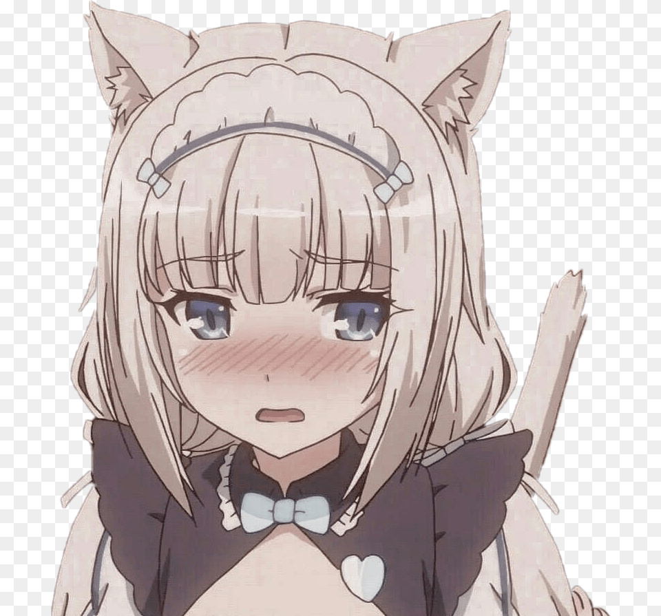 Anime Animegirl Japan Japensegirl Neko Kawaii, Person, Face, Head, Book Free Png Download