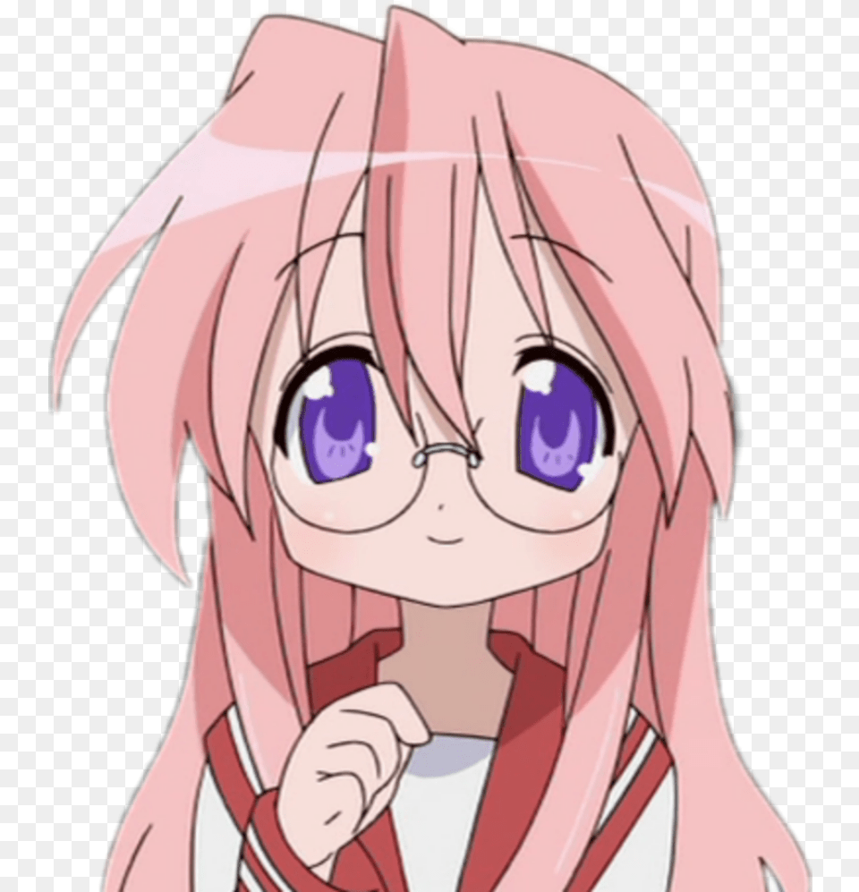 Anime Animegirl Luckystar Miyuki Pink Pinkhair Takara Miyuki, Book, Comics, Publication, Person Free Transparent Png