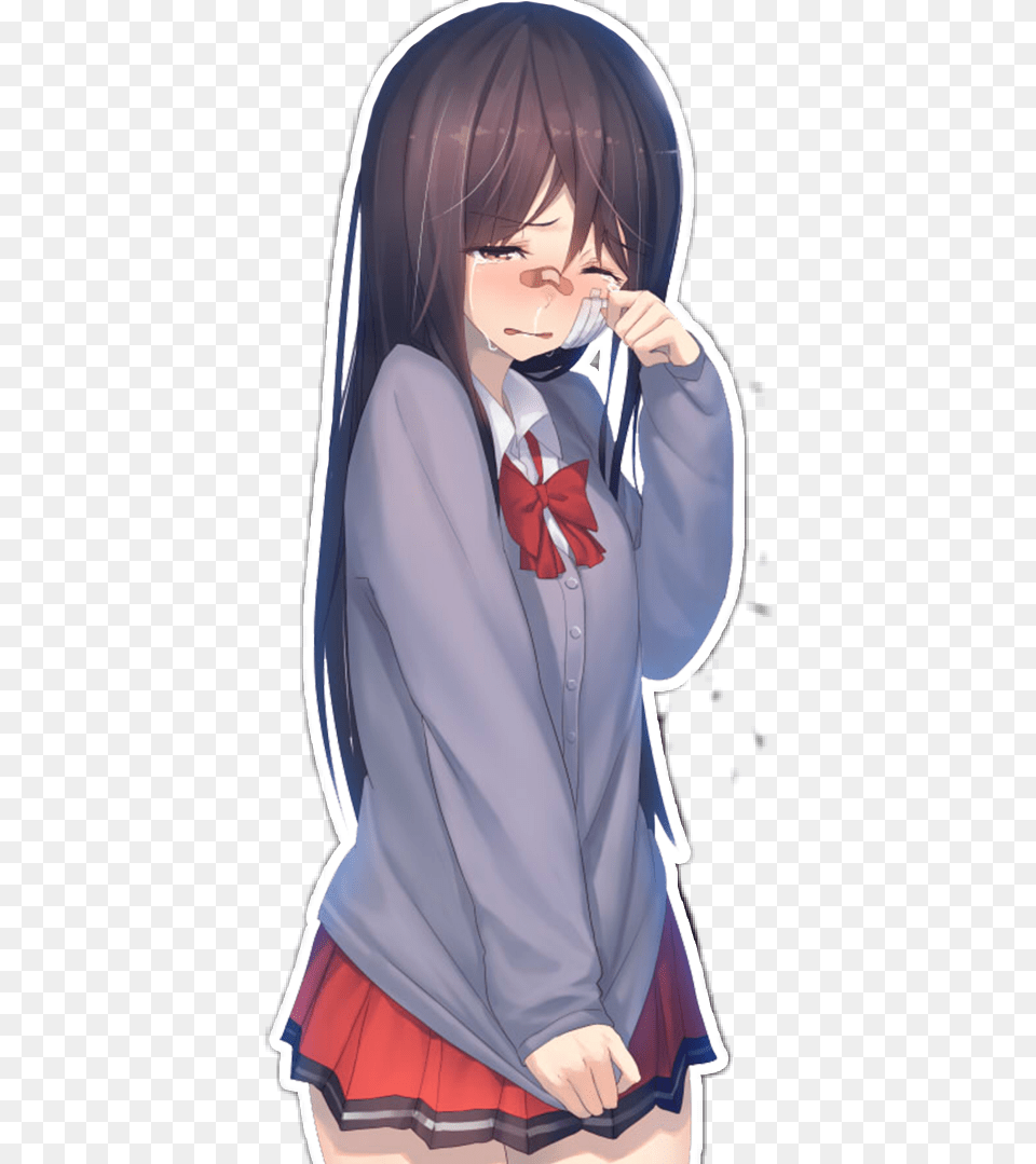 Anime Animegirl Tears Cry Remixit Cute Anime Characters Crying, Adult, Publication, Person, Female Png Image