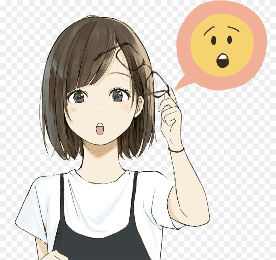 Anime Animetyan Tyan Cute Kawaii Ftestickers Sticker Emojis Anime, Adult, Book, Comics, Female Png