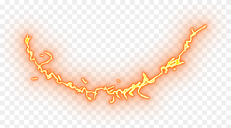 Anime Attack Orange Lightning Top Color Gradient, Accessories, Necklace, Jewelry, Fire Free Transparent Png