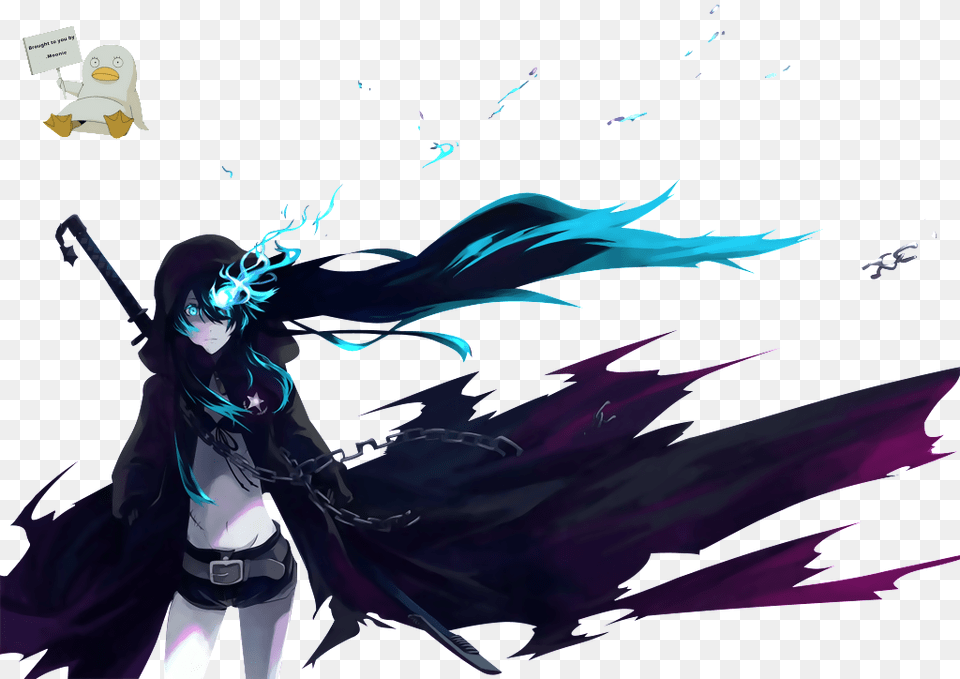 Anime Black Rock Shooter Fan Art, Adult, Publication, Person, Female Png