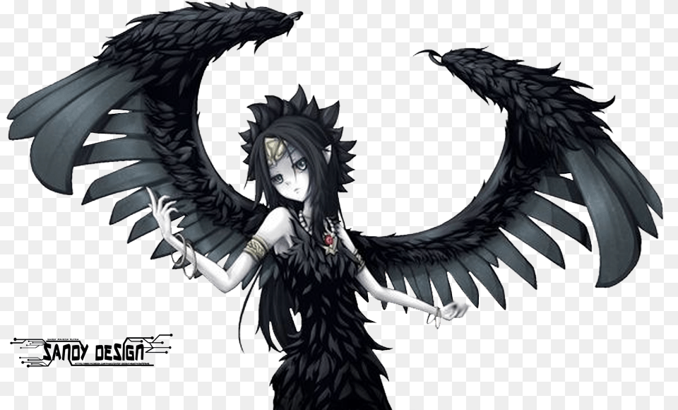 Anime Bloodborne Transprent Download Eagle Dark Angel Anime, Adult, Female, Person, Woman Png Image