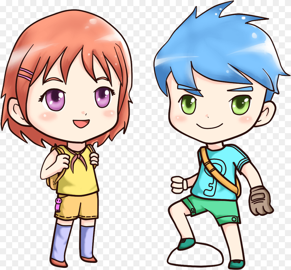 Anime Boy And Girl For Best Friend Pic Boy And Girl, Book, Comics, Publication, Baby Png Image