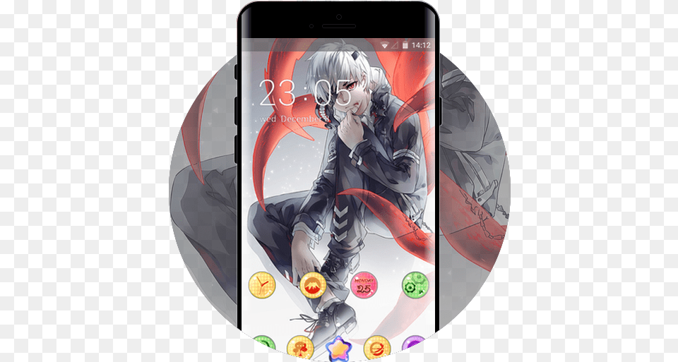 Anime Boy Android Theme Tokyo Ghoul, Book, Comics, Publication, Person Png