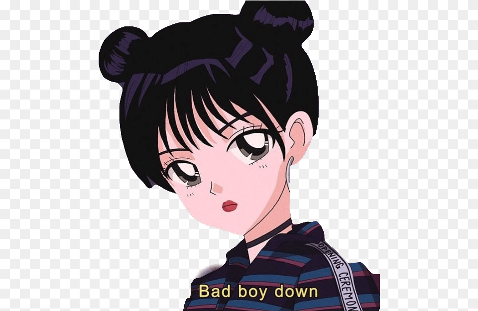 Anime Boy Clipart Bad Old School Anime Boy Aesthetic Anime Girl Transparent, Publication, Book, Comics, Adult Free Png Download