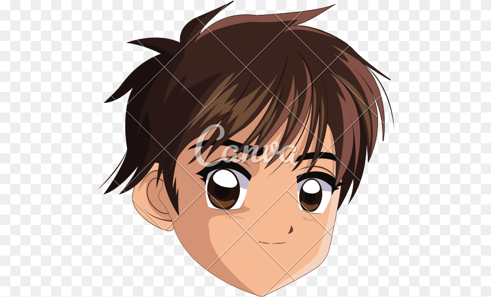 Anime Boy Icons By Canva Vector Graphics, Book, Comics, Publication, Photography Free Png Download