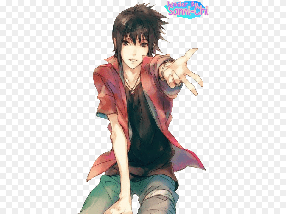 Anime Boy In Zombie Apocalypse Anime Boy Give Hand, Book, Comics, Publication, Woman Png Image