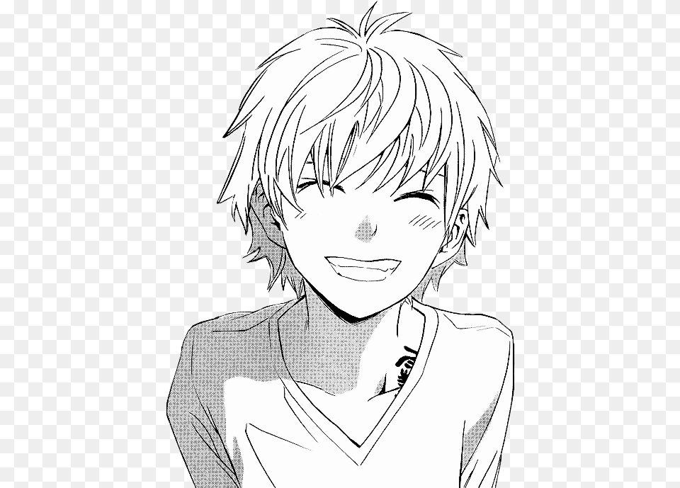 Anime Boy Smiling Drawing Anime Boy Face Drawing, Adult, Publication, Person, Female Free Transparent Png