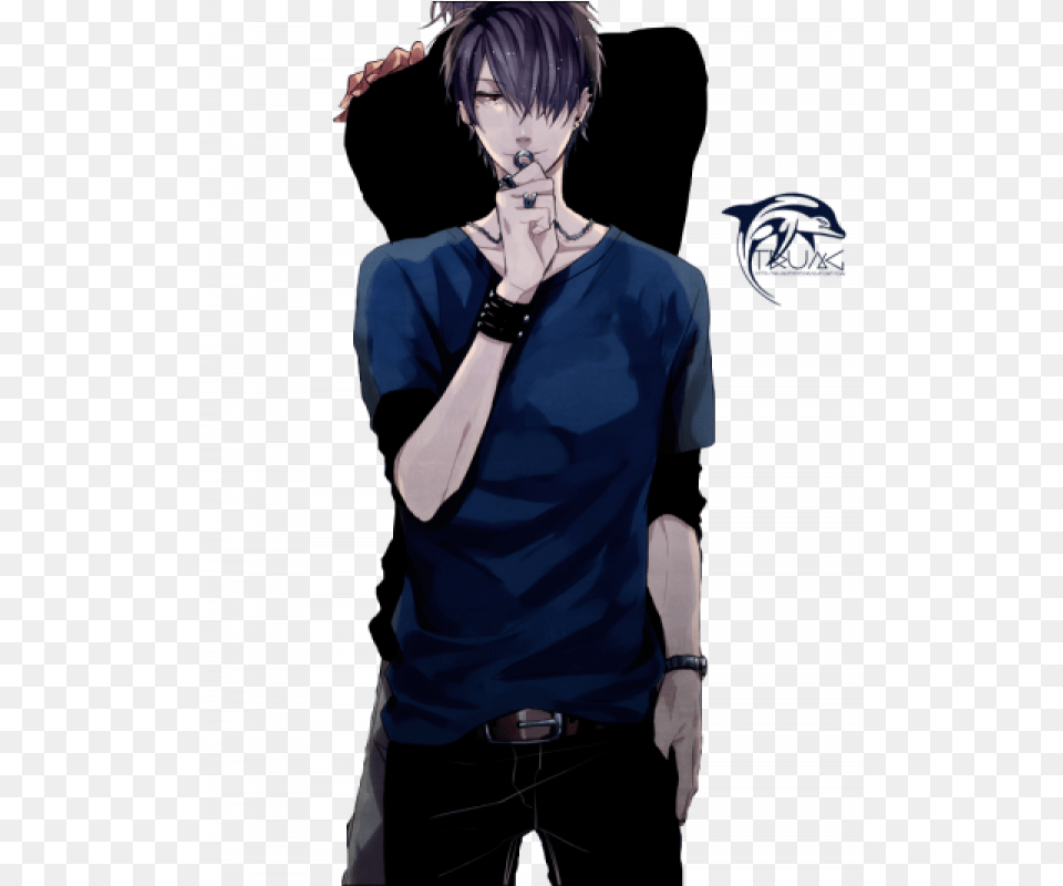 Anime Boy Background Anime Guy, Book, Comics, Publication, Adult Free Transparent Png