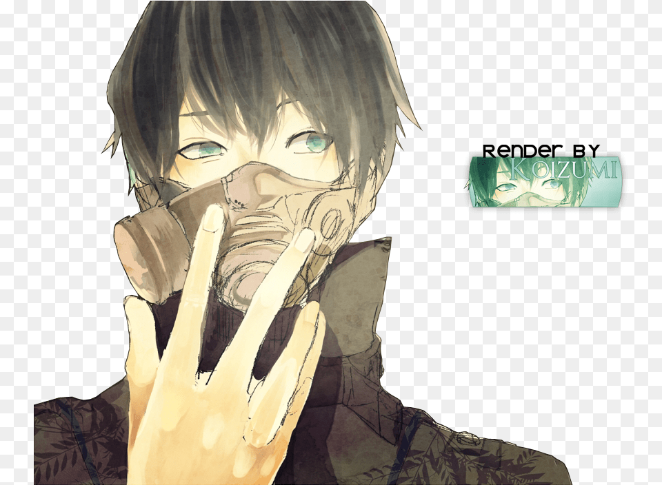 Anime Boy With Mask Clipart Anime Gas Mask Guy, Book, Comics, Publication, Person Png