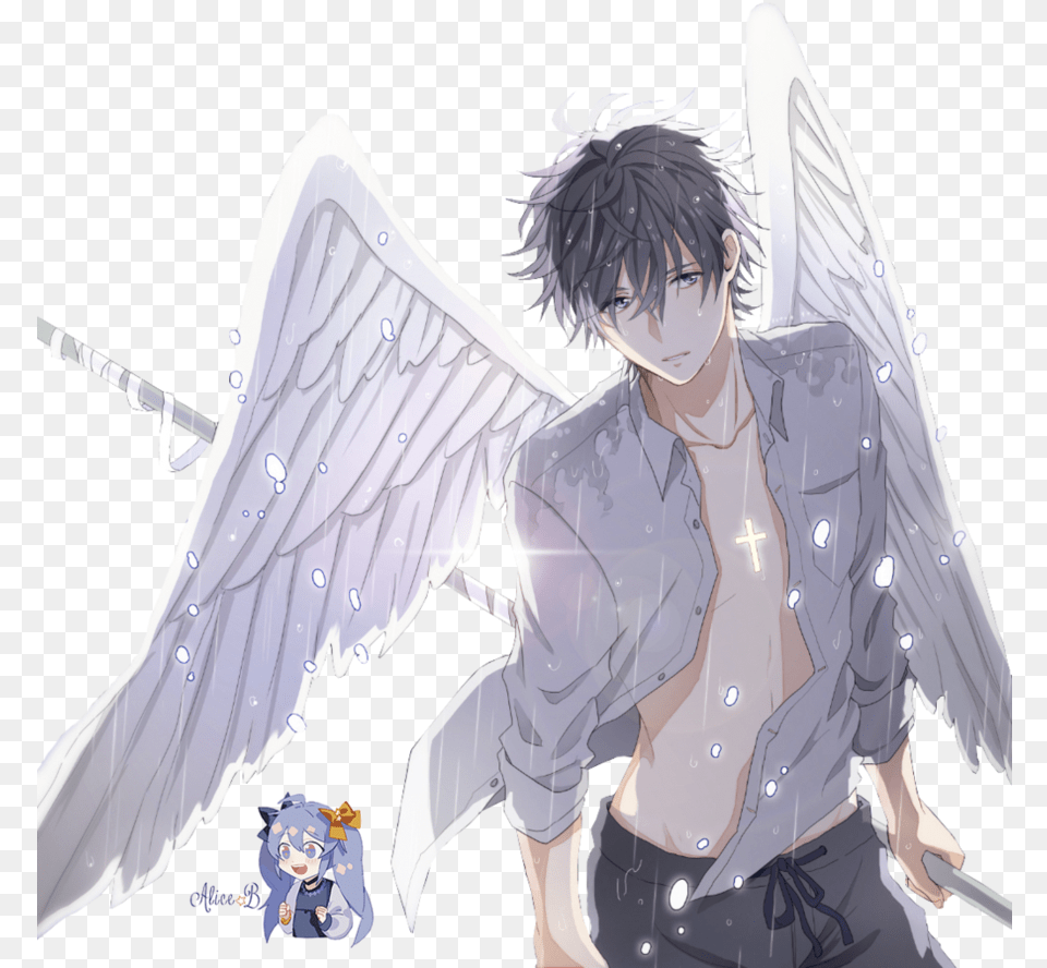Anime Boy With Wings, Adult, Person, Man, Male Free Png