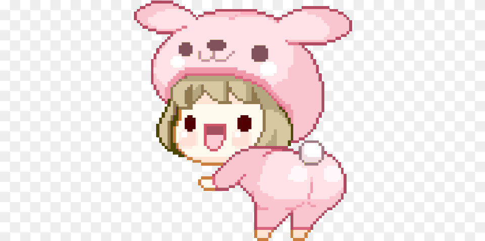 Anime Bunny Gif Gif Kawaii, Baby, Person Png Image