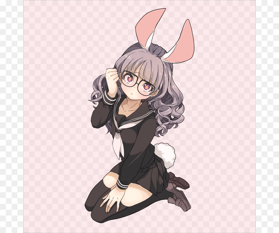 Anime Bunny Girl Glasses, Publication, Book, Comics, Adult Free Png Download