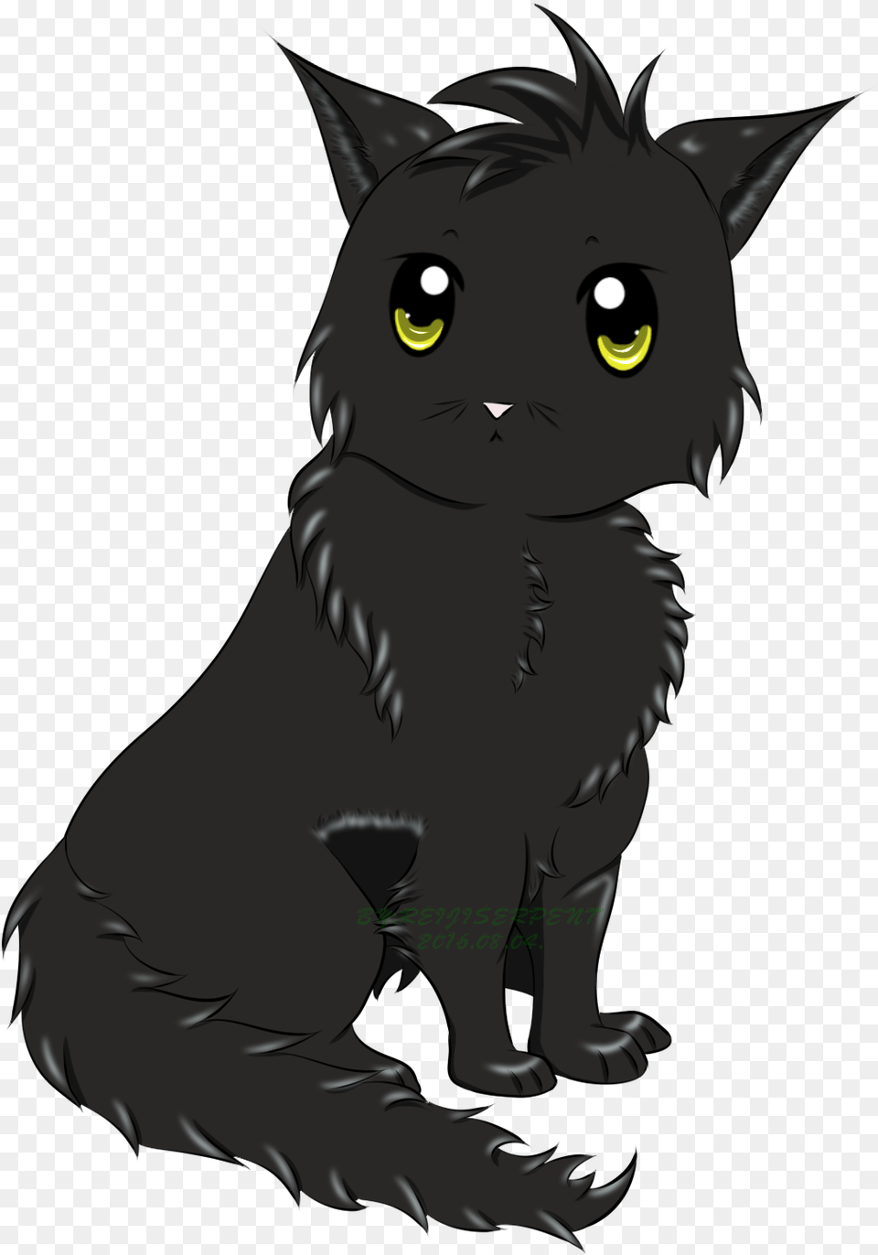 Anime Cat 4 Image Anime Black Cat, Animal, Mammal, Pet, Baby Free Png
