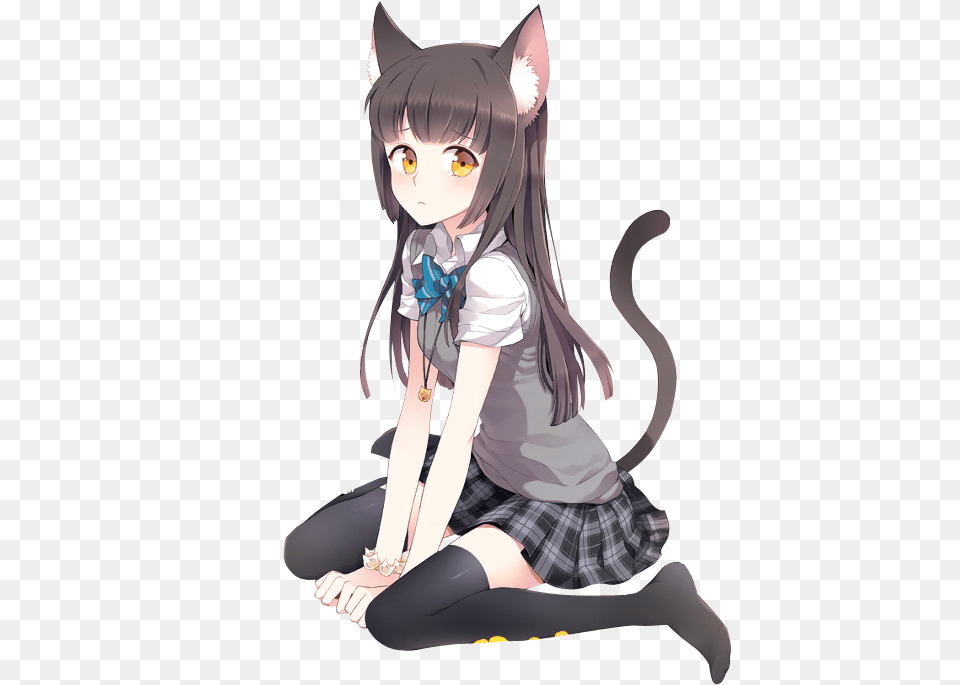 Anime Cat Girl Anime Transparent, Book, Comics, Publication, Person Png