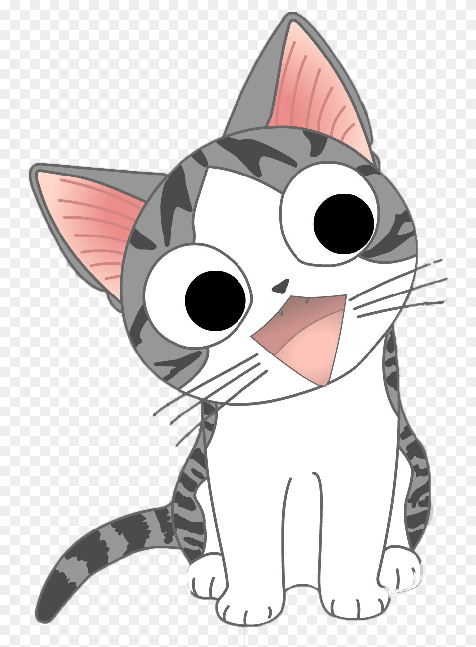 Anime Cat Manga Cute Chi Cat Anime, Animal, Mammal, Pet, Art Free Png