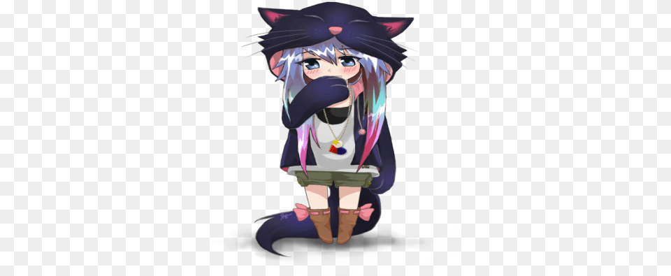 Anime Cat Roblox, Book, Comics, Publication, Person Png Image