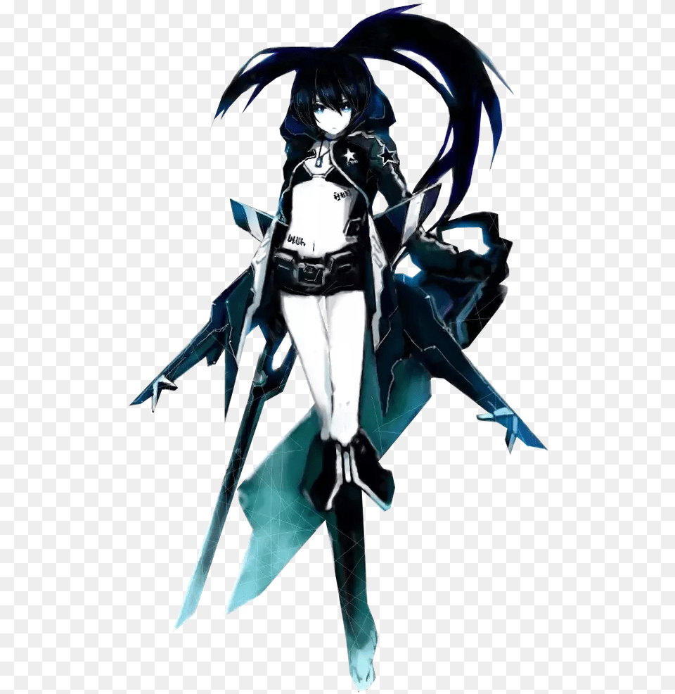 Anime Characters 7 Black Rock Shooter Brs, Adult, Person, Female, Woman Free Png Download