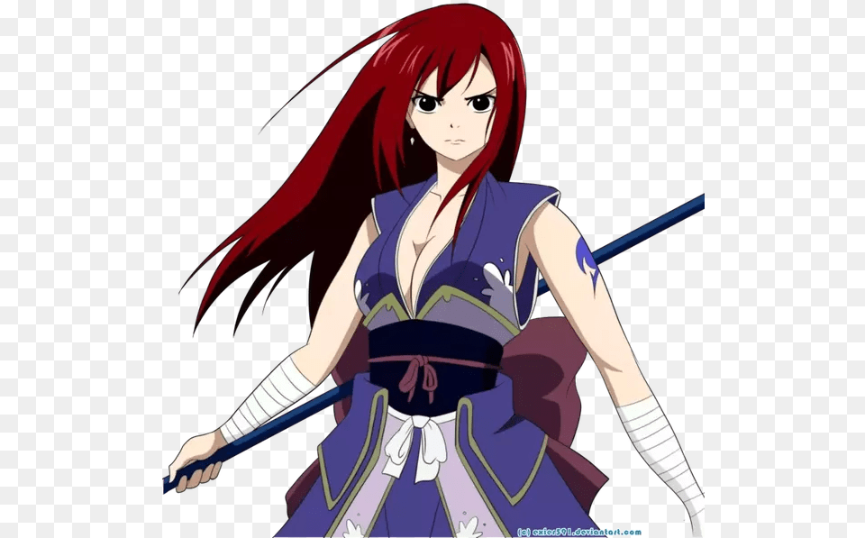 Anime Characters Picture Transparent Fairy Tail Erza, Adult, Publication, Person, Female Free Png Download