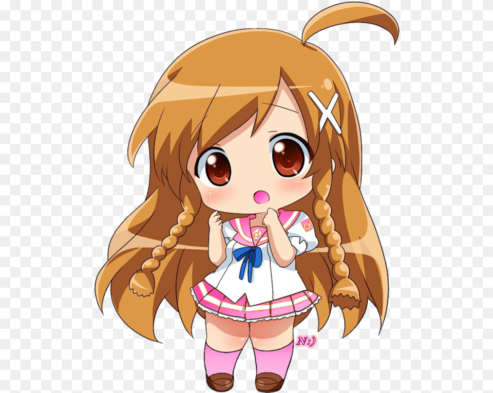 Anime Chibi 2 Chibi Anime Girl, Book, Comics, Publication, Baby Free Png Download