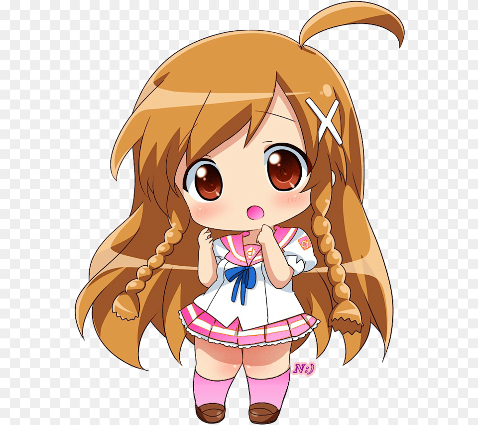 Anime Chibi 4 Image Anime Cute Girl Transparent, Book, Comics, Publication, Baby Free Png Download