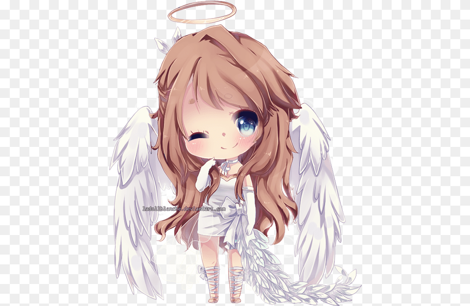 Anime Chibi Angel Girl, Book, Comics, Publication, Baby Free Png Download