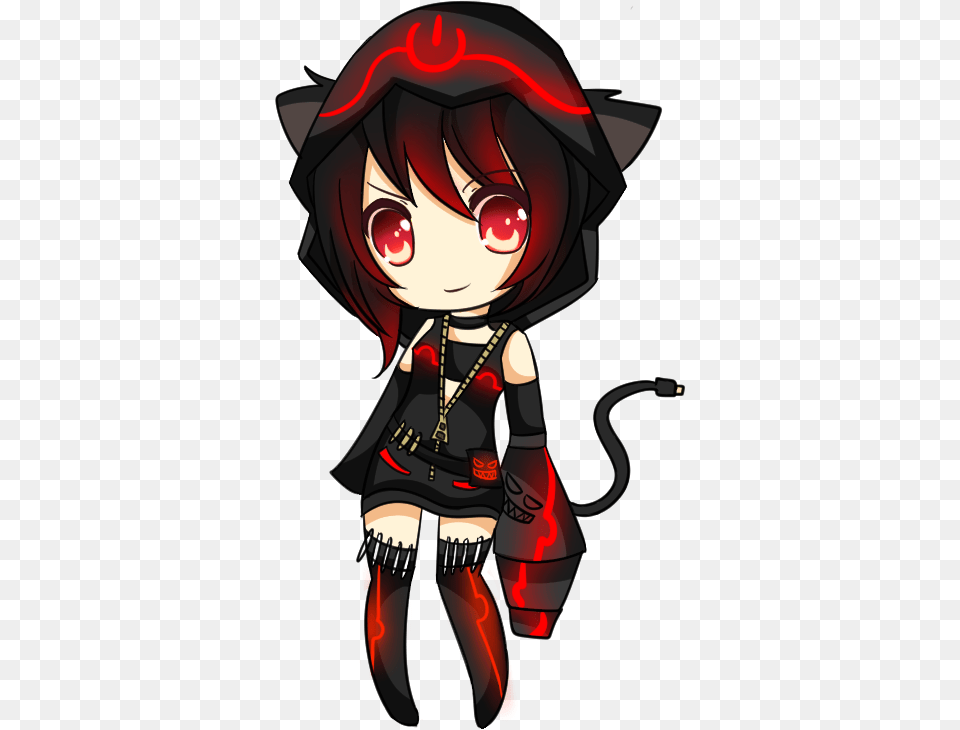 Anime Chibi Cat Girl, Book, Comics, Publication, Baby Png Image