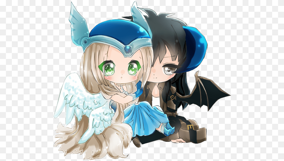 Anime Chibi Couple, Book, Comics, Publication, Person Free Png