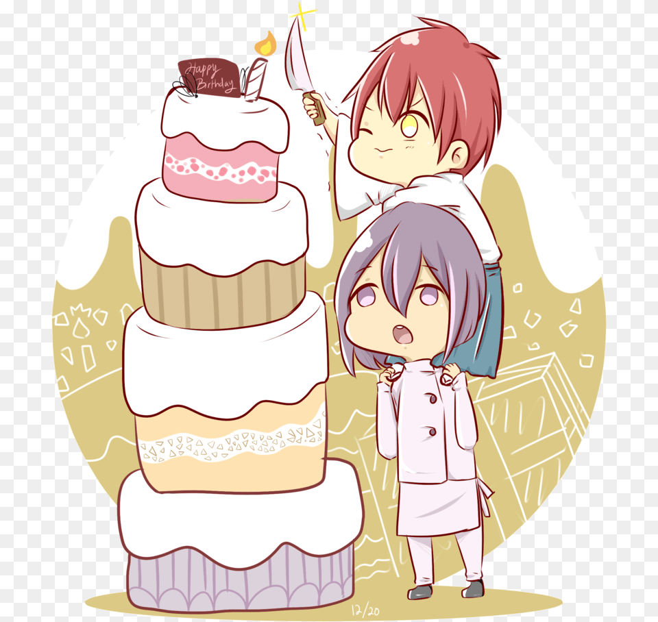 Anime Chibi Happy Birthday, Book, Comics, Publication, People Free Png Download