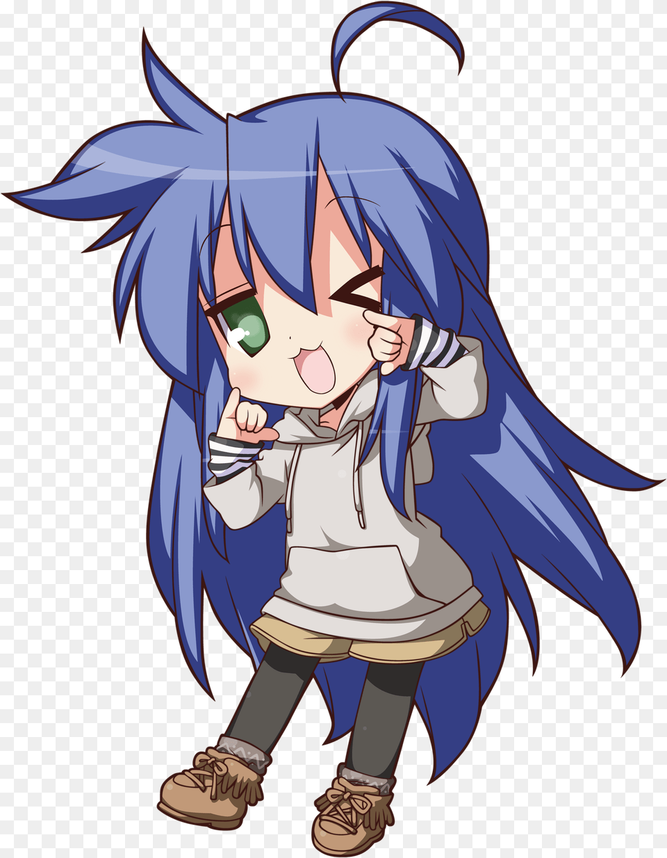 Anime Chibi Lucky Star Full Size Izumi Lucky Star Anime, Book, Comics, Publication, Baby Free Transparent Png