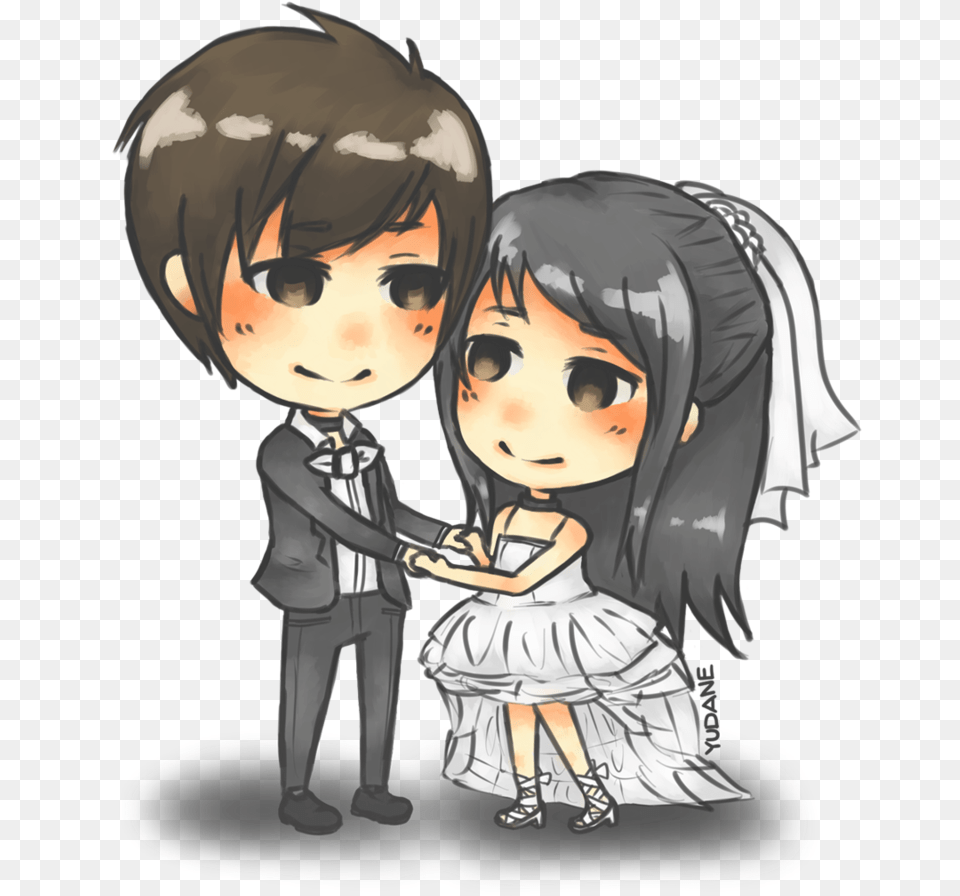 Anime Chibi Wedding Couple Download Anime Chibi Couple, Book, Comics, Publication, Adult Png Image