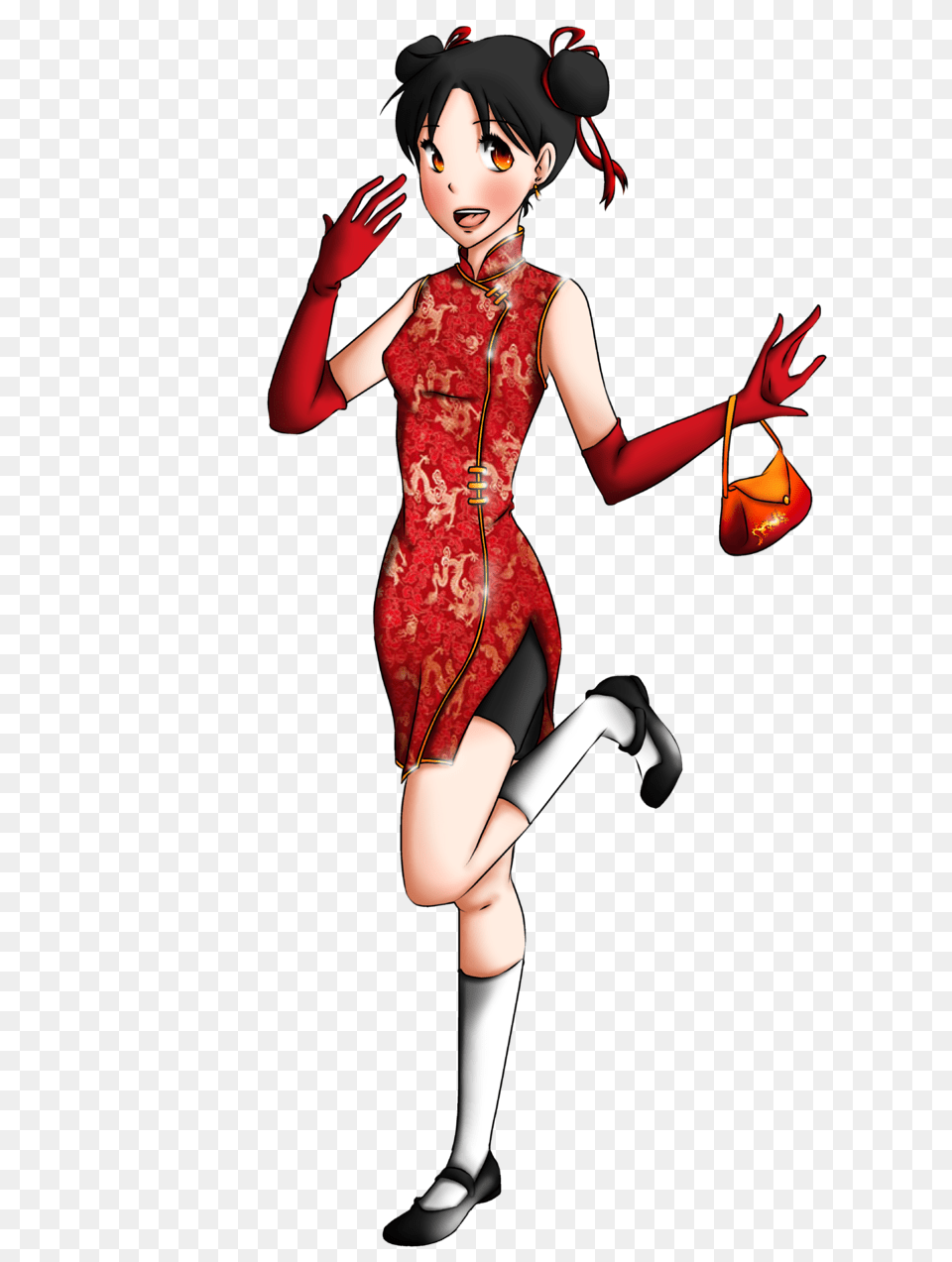 Anime Chinese Girl Clip Art Cliparts, Accessories, Person, Handbag, Woman Free Png
