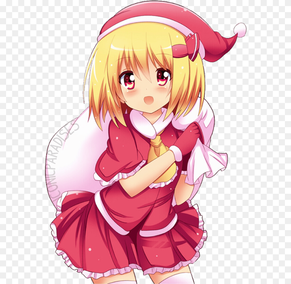Anime Christmas Animechristmas Santagirl Chibichristmashope Anime Girl Navidad, Book, Comics, Publication, Baby Free Transparent Png