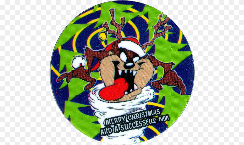 Anime Christmas Hat Flippos U003e Christmas 04 Taz With Merry Christmas Taz, Logo, Badge, Symbol, Baby Free Png Download