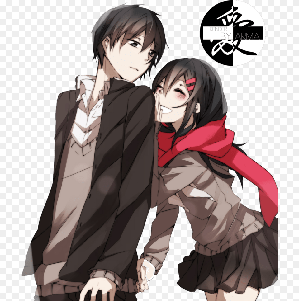 Anime Couple Black Hair, Publication, Book, Comics, Manga Png Image