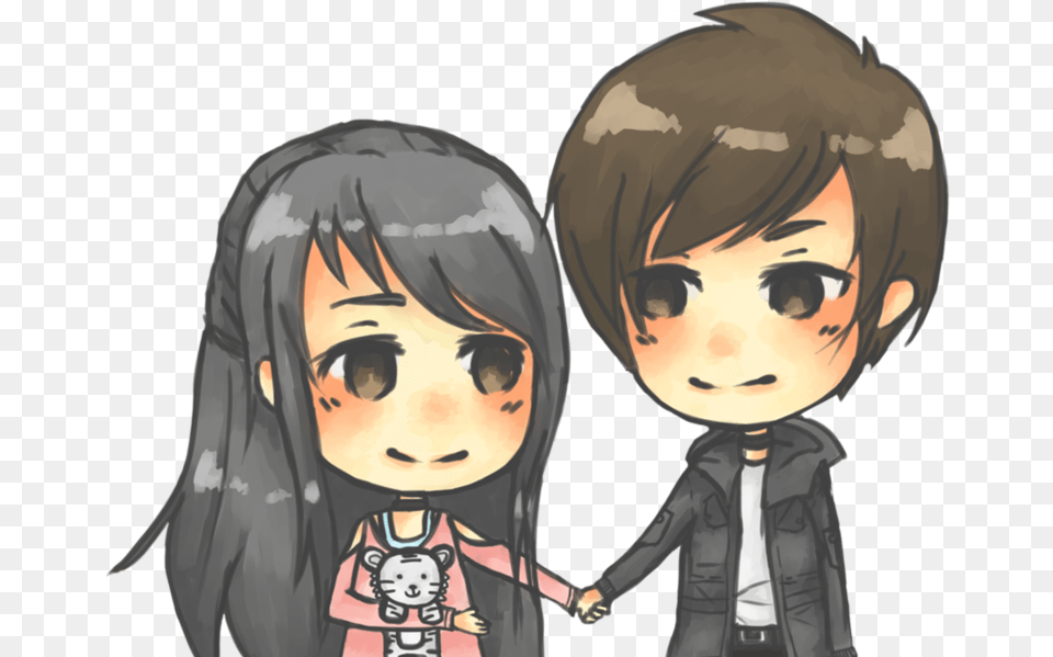 Anime Couple Man Drawing Sketch Anime, Book, Comics, Publication, Person Free Transparent Png